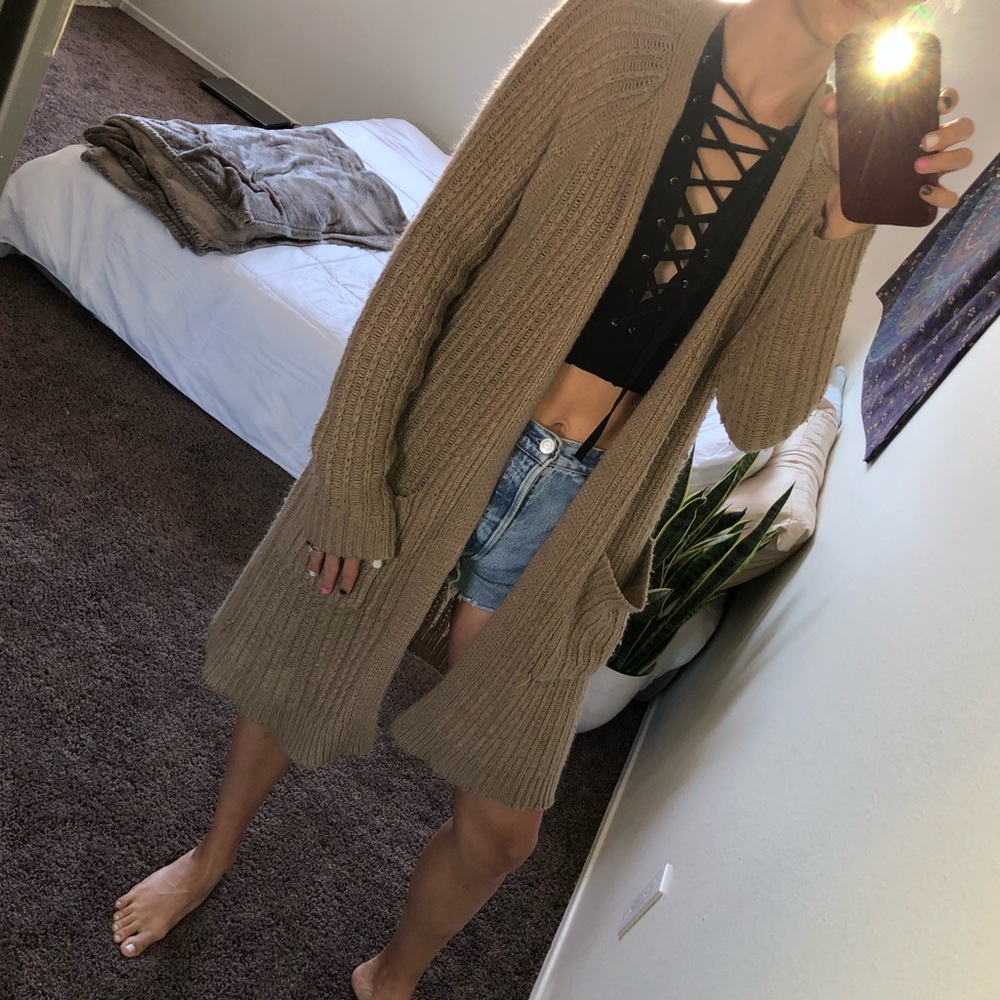 Brown/tan Sweater Cardigan